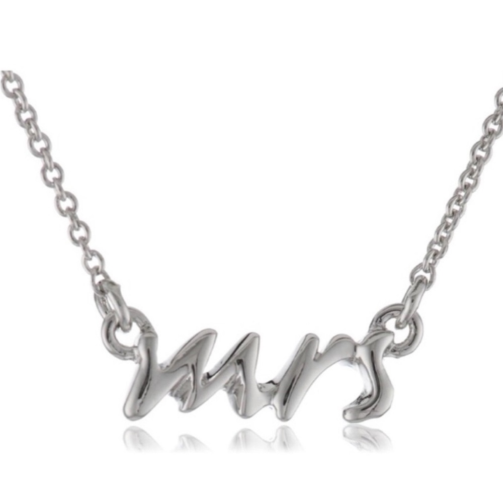 kate spade Silver 'Mrs' Necklace